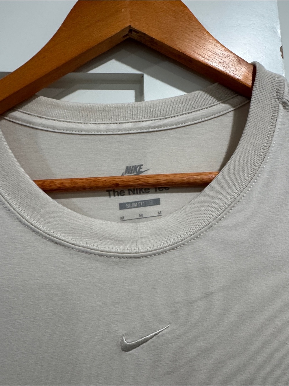 Nike Short Sleeve Crew Tee in Light Beige - Picture 2 of 3
